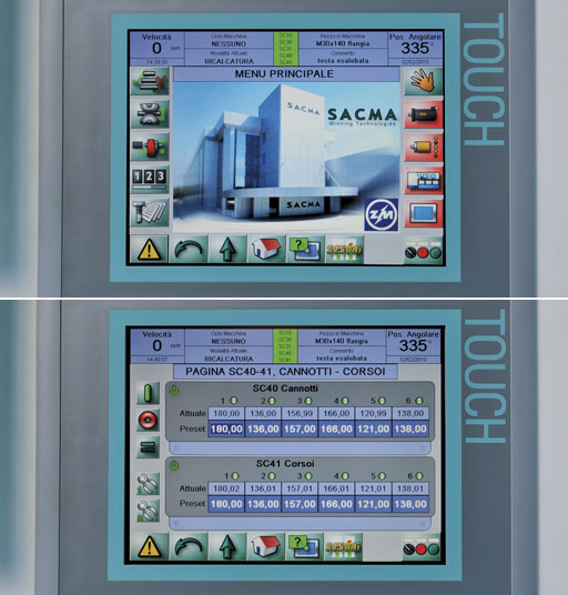Motorization, Sacma, manufacturers, shortest intervals, M automatic motorization system, method, adjustments, automatic adjustments, data, automation, display, Ethernet port 