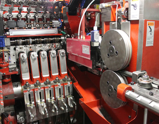 warm forming, Sacma, system, horizontal forging machines, netshape parts, special materials, temperature range, temperature, coils, optical pyrometers, temperature control, liquid